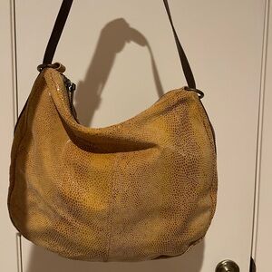 HOBO Snakeskin Shoulder Bag with Dust Cover & Crossbody Strap